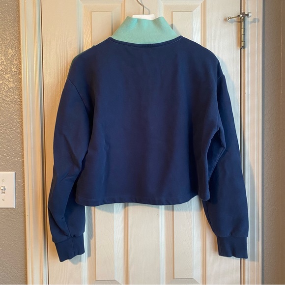 EUC Outdoor Voices Pickup 1/4 Zip in Patina/Jasper/Navy, size Large - Picture 3 of 3